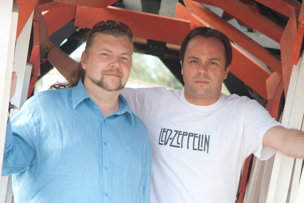 A 20. SZIGET Fesztiválon a rendezvény alapítójával, a