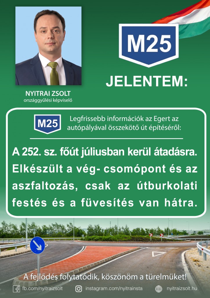 M25: júliusban kerül átadásra a 252. sz. főút